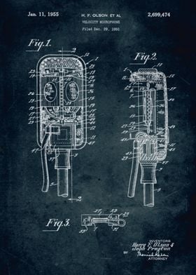 No034 - 1950 - Velocity microphone - Inventors Harry F. ... 