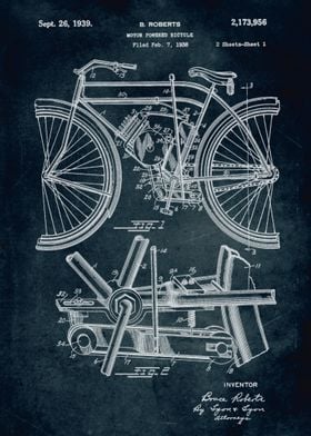 No051 - 1938 - Motor powered bicycle - Inventor Bruce R ... 