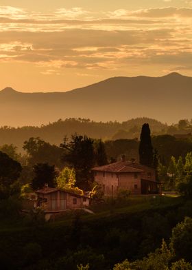 Tuscany sunset, portrait