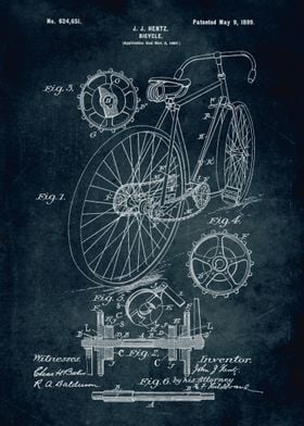 No047 - 1897 - Bicycle - Inventor John. J. Hentz