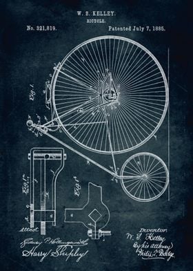 No046 - 1885 - Bicycle - Inventor W. S. Kelley