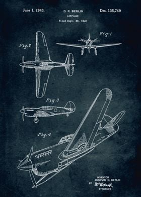 No044 - 1942 - Airplane - Inventor Donovan R Berlin