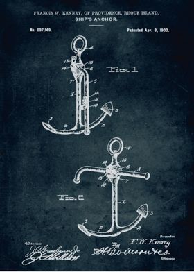 No056 - 1902 - Ship's anchor - Inventor Francis W. Kenn ... 