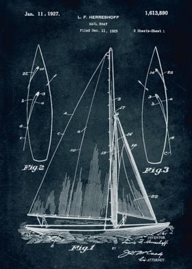No060 - 1925 - Sail boat - Inventor L. F. Herreshoff