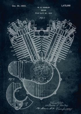 No075 - 1919 - Engine - Inventor William S. Harley