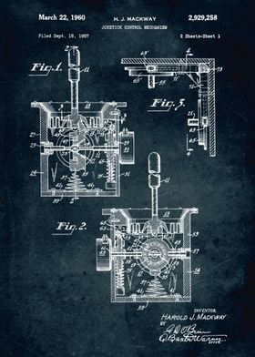 No079 - 1957 - Joystick control mechanism - Inventor H. ... 