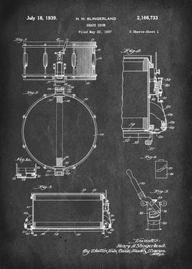Snare Drum - Patent #2,166,733 by H. H. Slingerland - 1 ... 