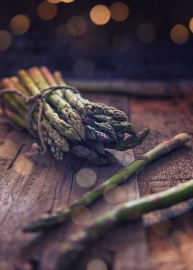 Asparagus with emotional light ambient