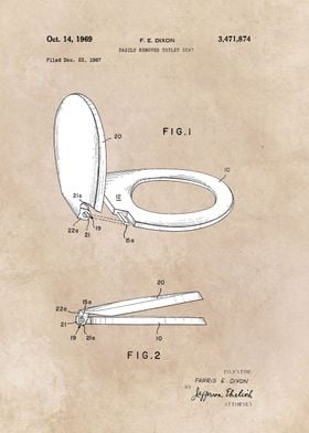 patent art - Dixon - Easily removed toilet seat  - 196 ... 