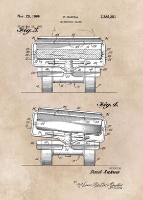 patent art Sakwa Skateboard brake 1966 part 2