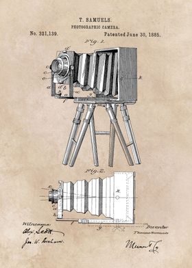 patent art Samuels Photographic camera 1885