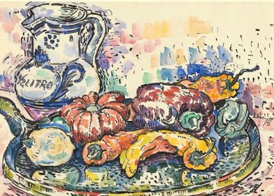 Paul Signac - Still Life with Jug, 1919, graphite and w ... 