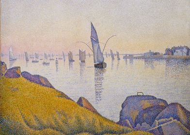 Paul Signac - Evening Calm, Concarneau, Opus 220 (Alleg ... 