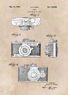 patent art Cazin Camera 1940