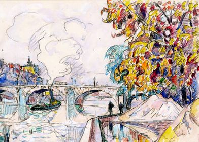 Paul Signac - Paris: Pont Royal and the Gare d'Orsay, c ... 