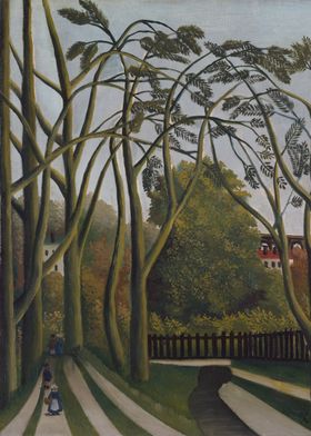 Henri Rousseau - The Banks of the Bièvre near Bicêtre,  ... 