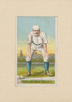 White, 3rd Base, Detroit, from the "Gold Coin" Tobacco  ... 