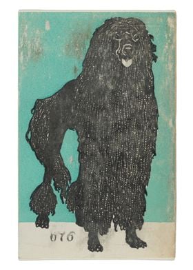 Moriz Jung - Poodle, 1912, color litograph; Collection  ... 