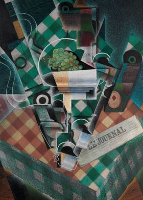 Juan Gris - Still Life with Checked Tablecloth, 1915, o ... 