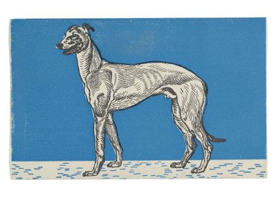 Moriz Jung - Greyhound, 1912, color litograph; Collecti ... 