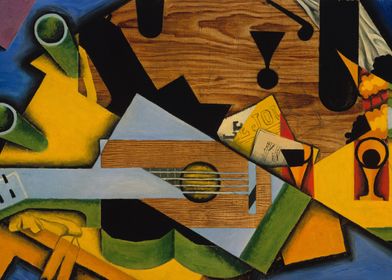 Juan Gris - Still Life with a Guitar, 1913, oil on canv ... 