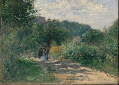 Auguste Renoir - A Road in Louveciennes, ca. 1870, oil  ... 