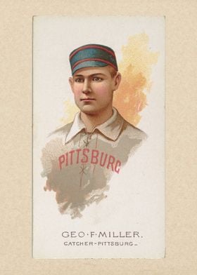 George F. Miller, Baseball Player, Catcher, Pittsburgh, ... 