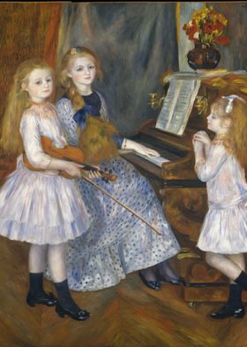 Auguste Renoir - The Daughters of Catulle Mendès, Hugue ... 