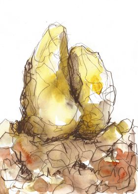 Rock it! Abstract rocky modern shapes. Watercolour with ... 