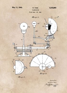 patent art Park Planetarium 1943