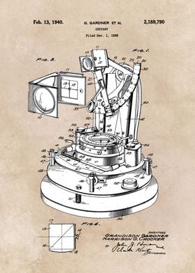 patent art Gardner Sextant 1940