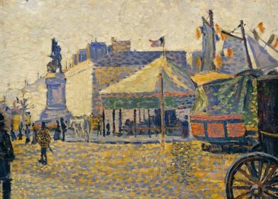 Paul Signac - Place de Clichy, 1887, oil on wood; Colle ... 