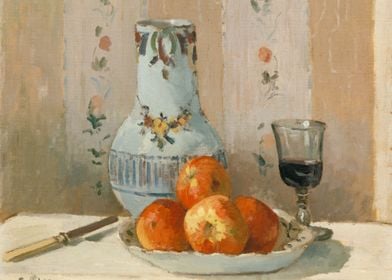 Camille Pissarro - Still Life with Apples and Pitcher,  ... 