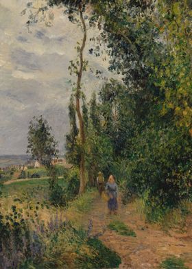 Camille Pissarro - Côte des Grouettes, near Pontoise, p ... 