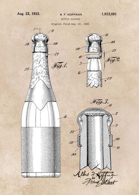 patent art Hoffman Bottle Closure 1933