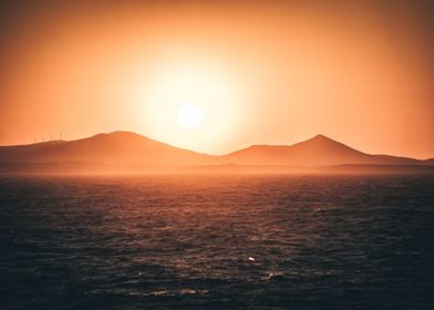 Sunset in Naxos, Greece.