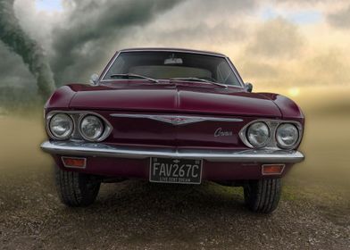 Old classic car pic transformed into piece of digital w ... 
