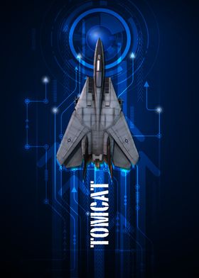 US Navy F14 Tomcat digital aviation art