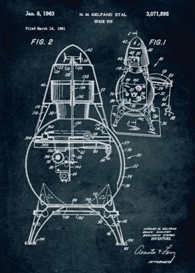 No163 - 1961 - Space toy - Inventors N. M. Gelfand, E.  ... 