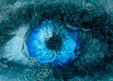 Blue eye in ice by J.P. Voodoo