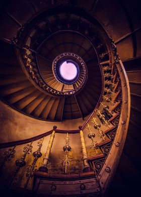 Golden spiral staircase