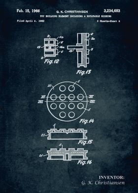 No214 - 1962 - Toy building element including a rotatab ... 