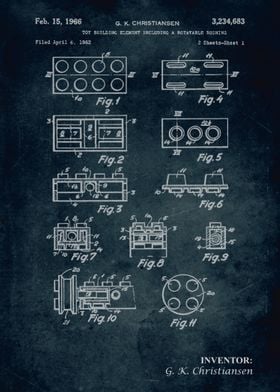 No213 - 1962 - Toy building element including a rotatab ... 