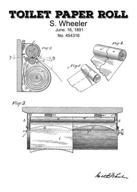 Wheeler wrapping or toilet paper roll 1891