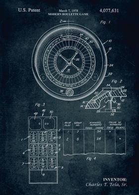 No225 - 1978 - Modern roulette game - Inventor Charles  ... 