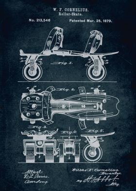 No229 - 1879 - Roller-Skate - Inventor W. F. Cornelius