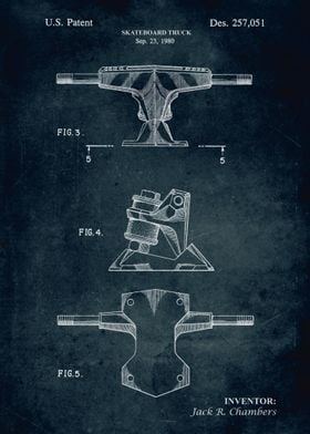 No235 - 1980 - Skateboard truck - Inventor Jack R. Cham ... 