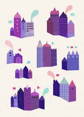 Purple houses