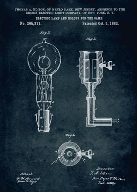 No247 - 1882 - Electric lamp and holder for the same -  ... 