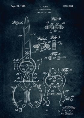 No244 - 1937 - Kitchen Scissors - Inventor A. Voss